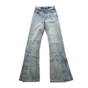 Vintage Levi’s Wide-Leg Ribcage Split Flare Big E Denim Jeans Women’s size 25x32